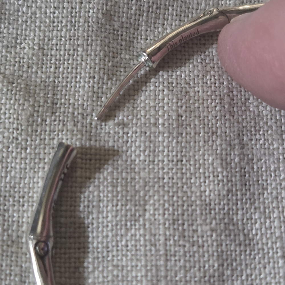 John Hardy Sterling Silver Medium Bamboo Hoop Earrings - Picture 3 of 9